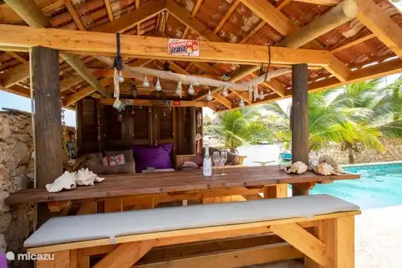 The high table with benches, cozy.