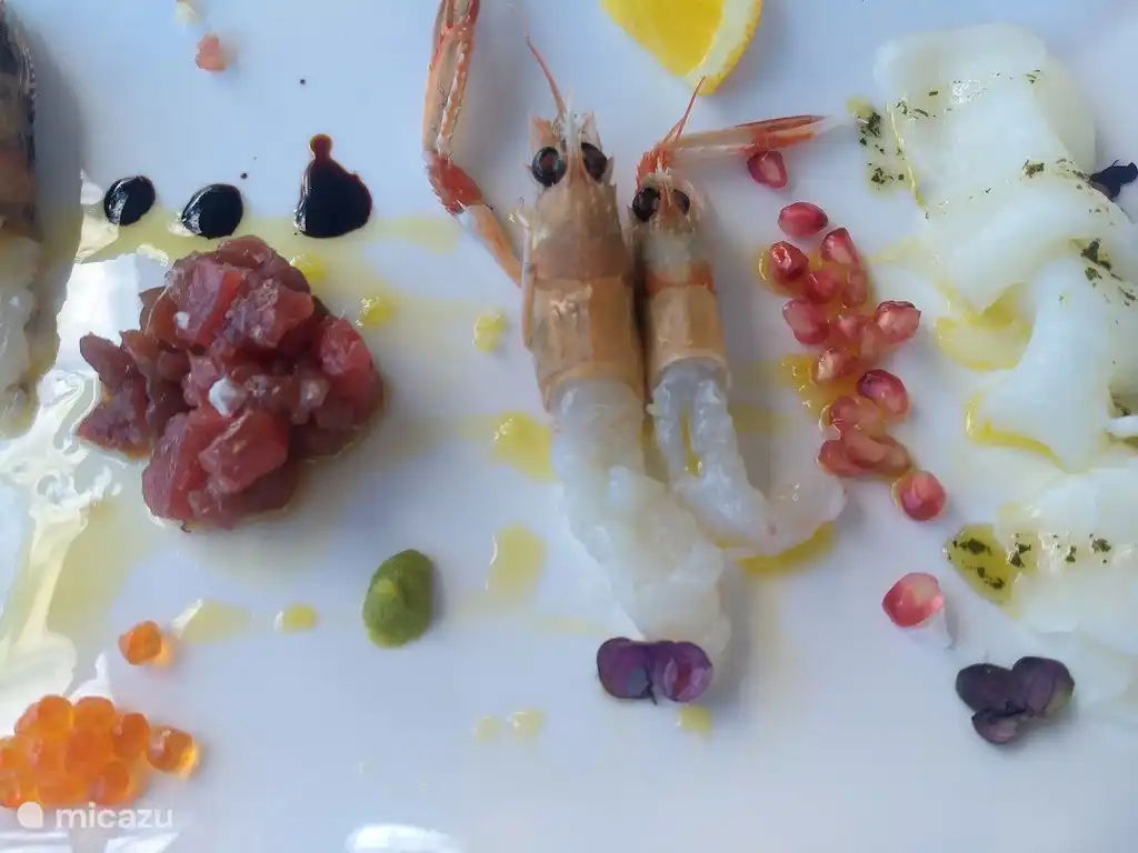 Proeverij van verse vis