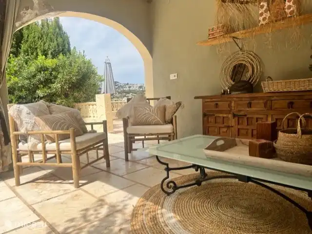 Überdachte private Terrasse (Naja) – Ferienwohnung Gekko in Moraira, Costa Blanca