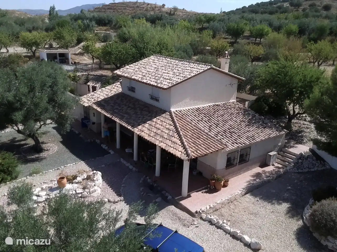 El frente de la casa.