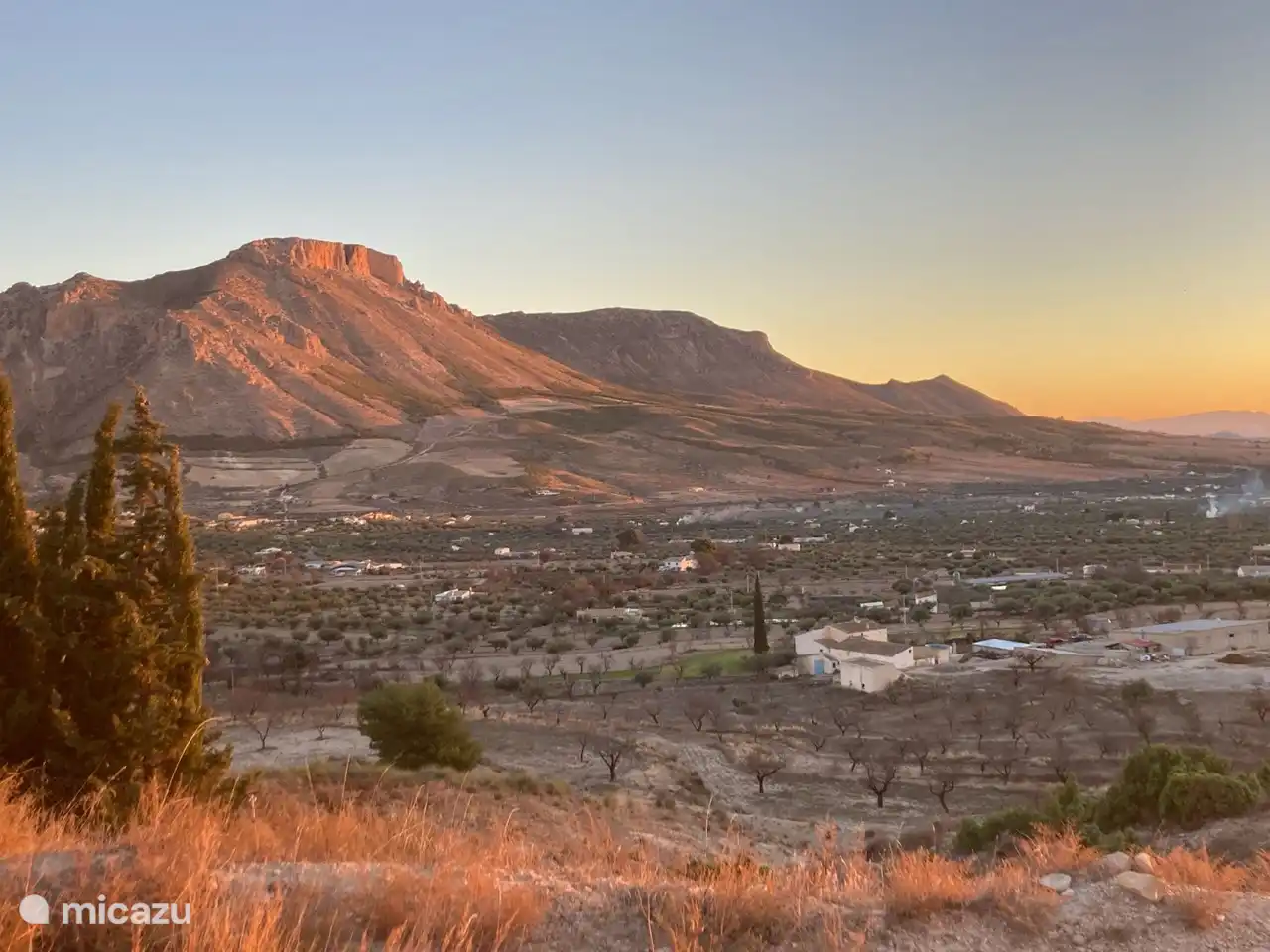 vista de 'La Muela' al atardecer