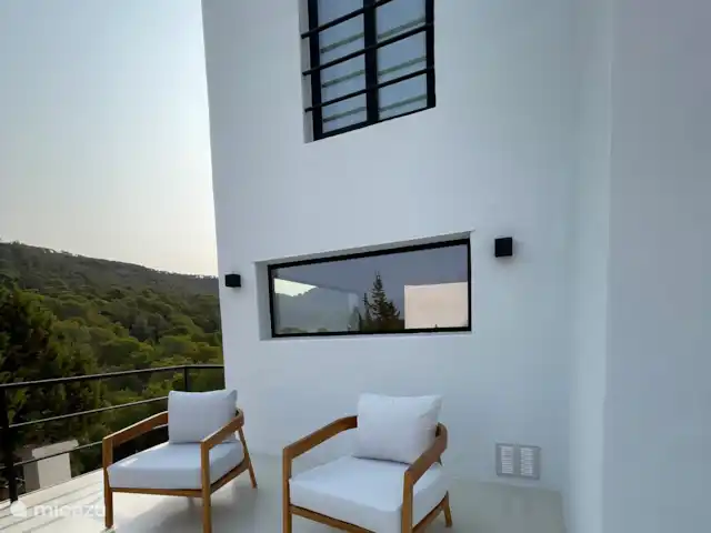 Location de Vacances Espagne, Ibiza, Sant Josep de sa Talaia, villa - Casa Makana Terrasse du salon avec vue panoramique
