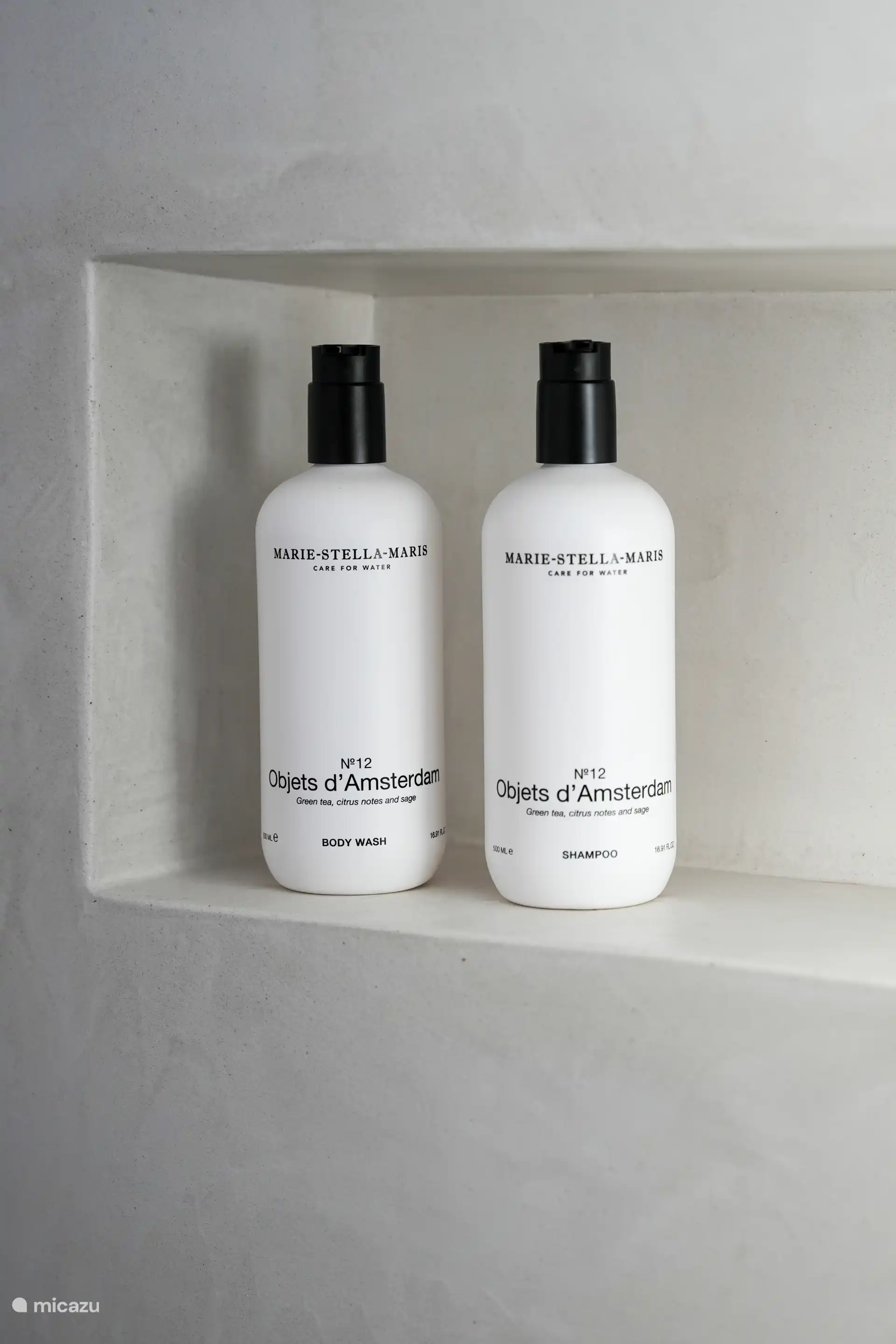 Shower wash and shampoo available