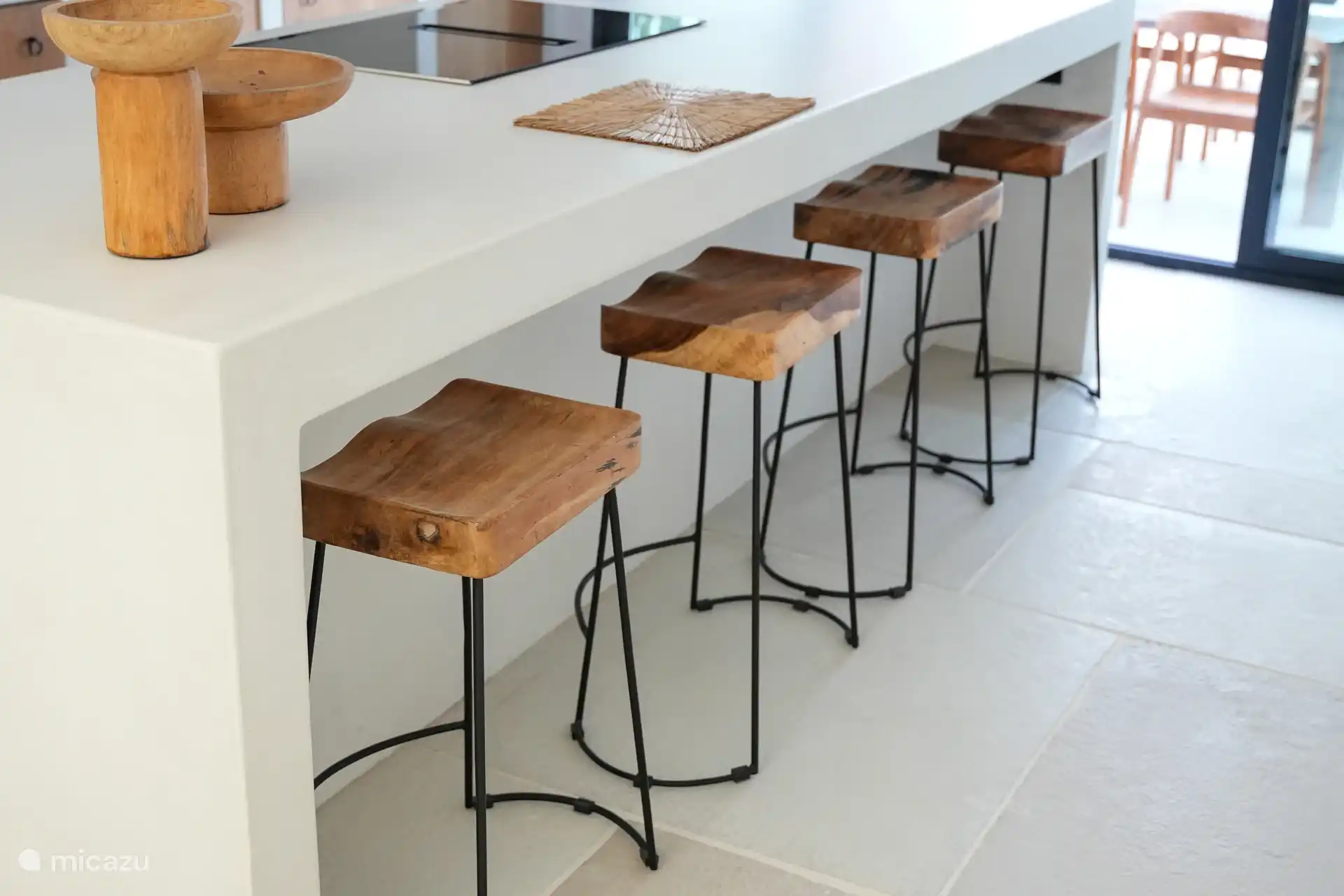Kitchen island with bar