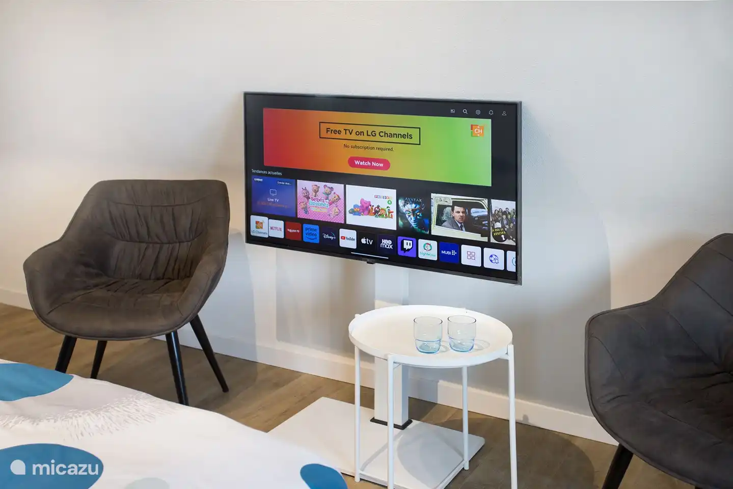 A Smart TV has recently been installed in 2 bedrooms