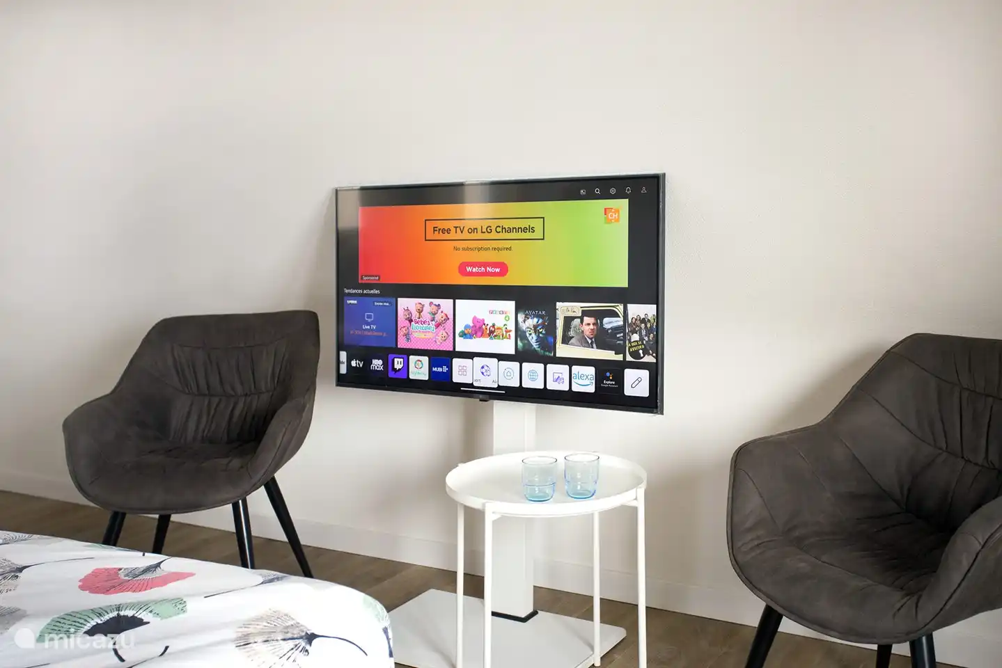 A Smart TV has recently been installed in 2 bedrooms