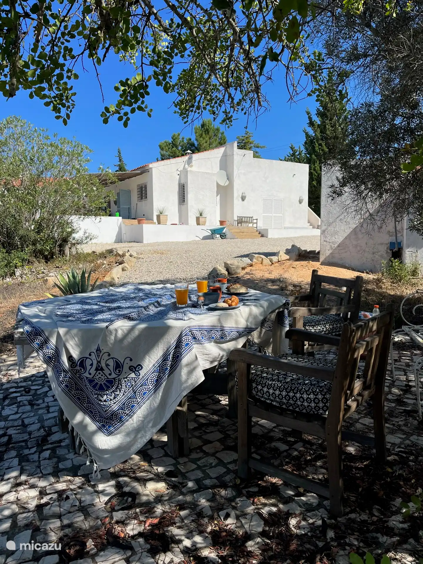 Schaduwterras in de tuin