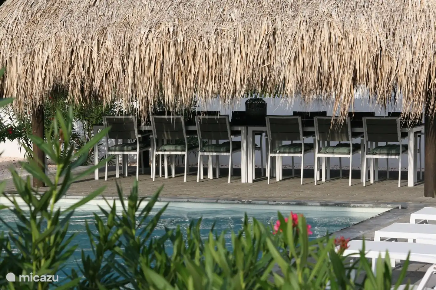 Coin repas sous la palapa