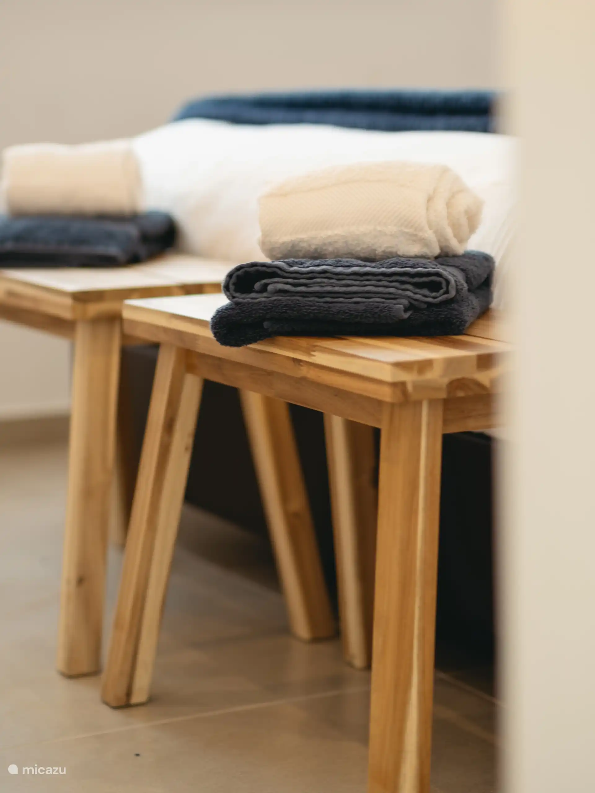 Detail blauwe slaapkamer