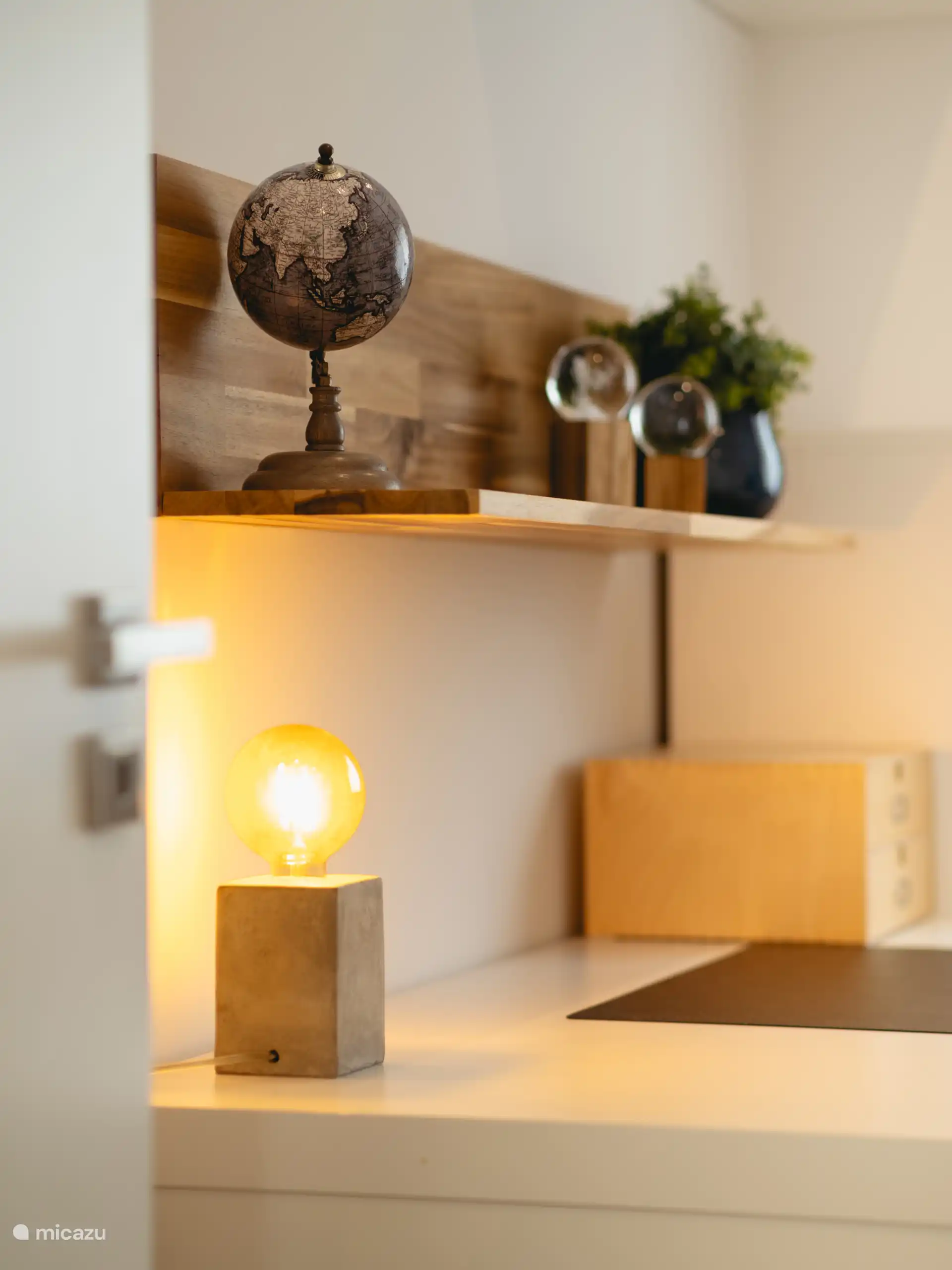 Detail blauwe slaapkamer