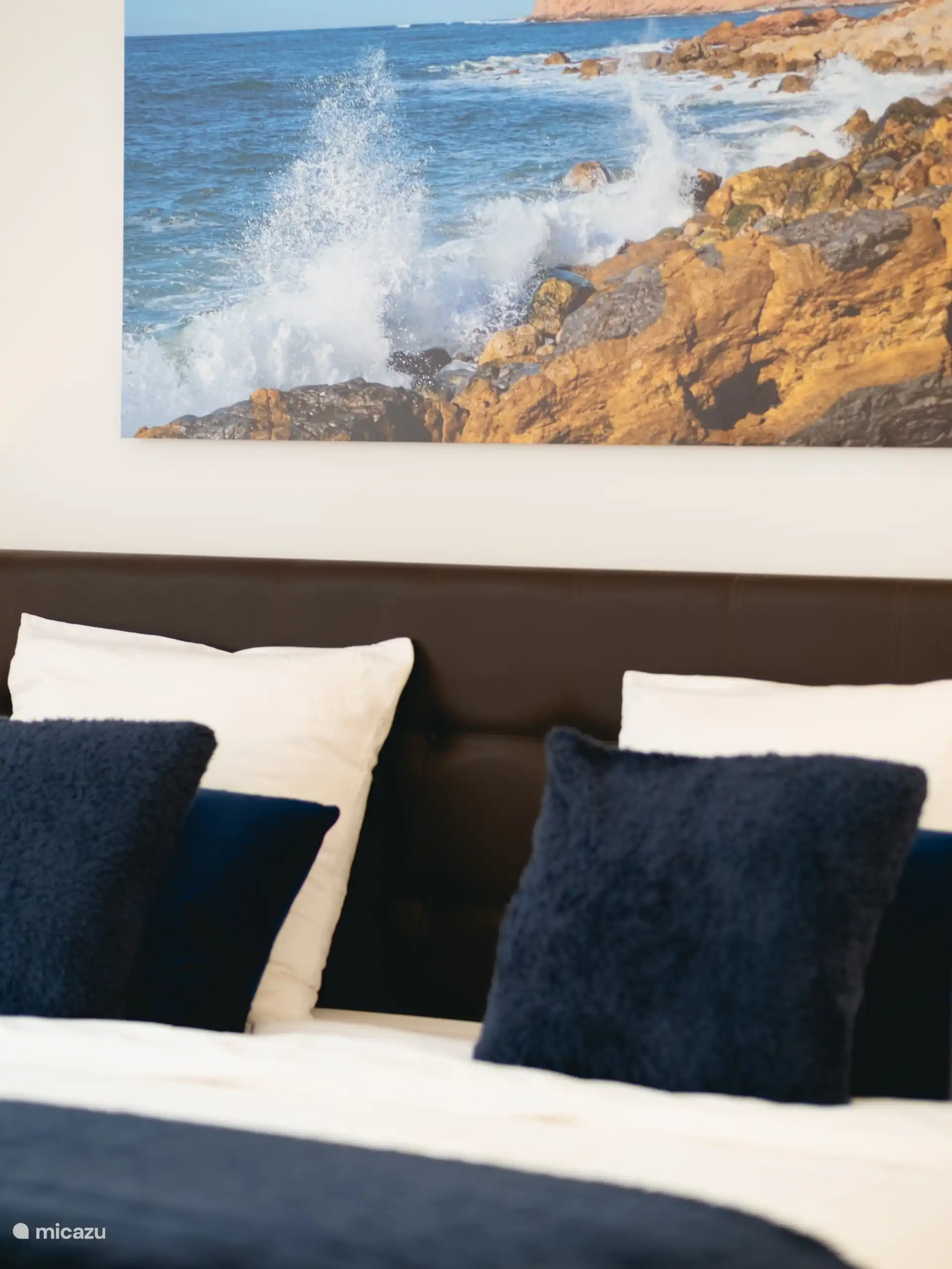 Detail blauwe slaapkamer