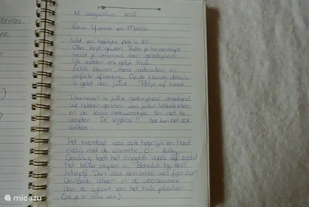 Eine der vielen Reaktionen unserer Gäste.