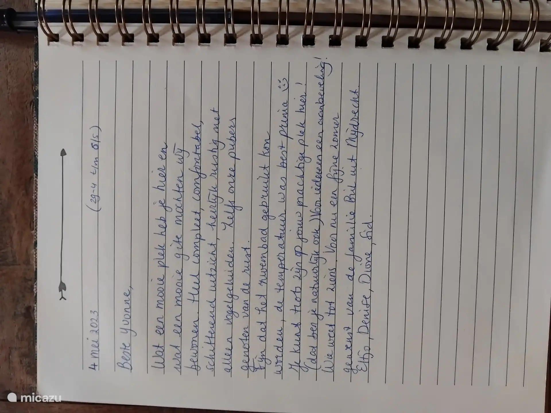 Eine nette Antwort von sehr zufriedenen Gästen.