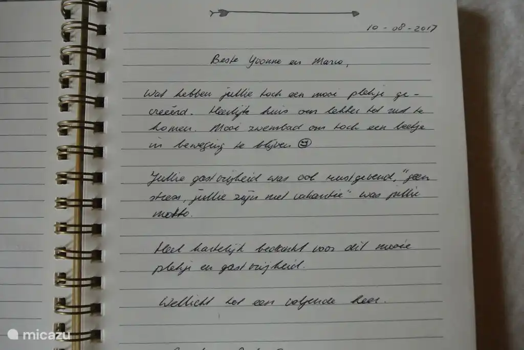 Eine der Reaktionen unserer Gäste