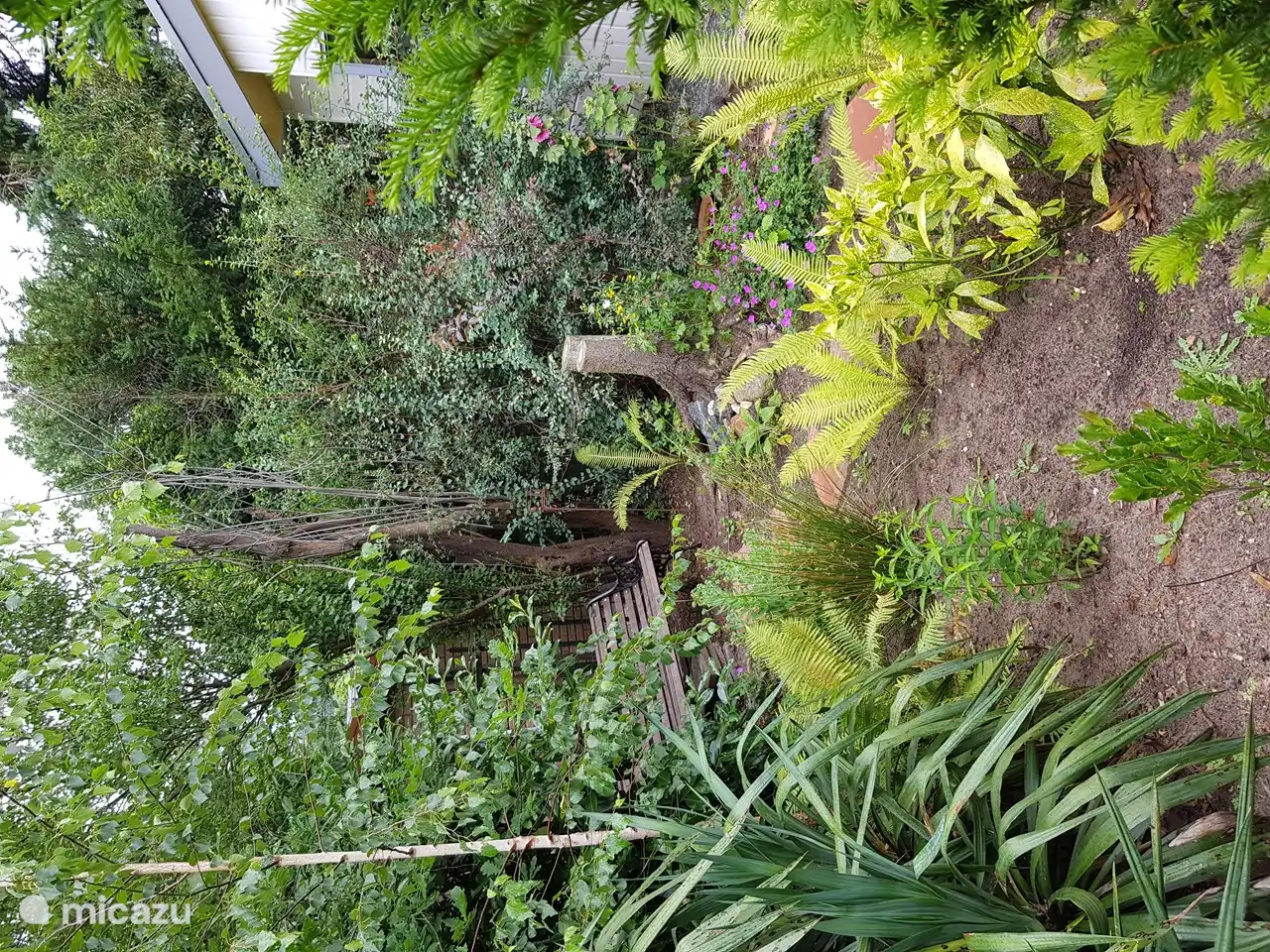Jardin de devant avec sièges