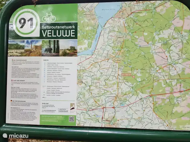 chalet huren in Nederland, Gelderland, Putten –  De Blauwe Reiger Fietsroute netwerk