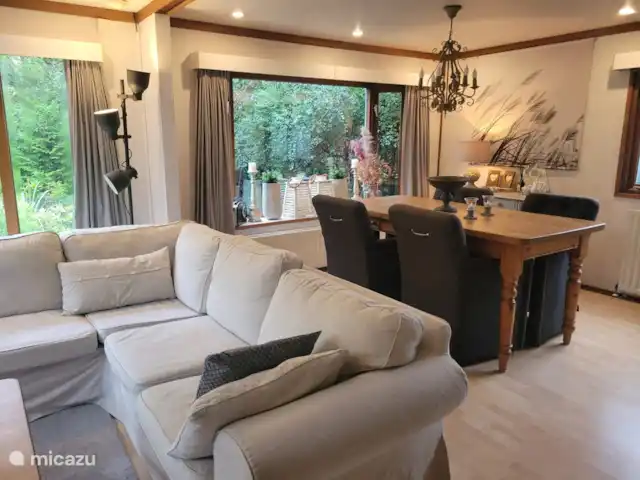 chalet huren in Nederland, Gelderland, Putten –  De Blauwe Reiger Woonkamer