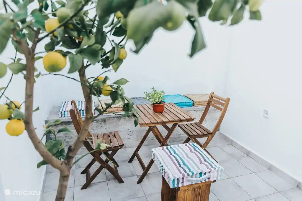 In the patio (Spanish garden) you have a nice sit area.