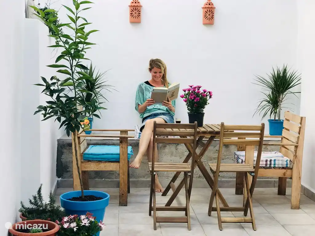 Cozy seating in the patio (Spanish back garden)