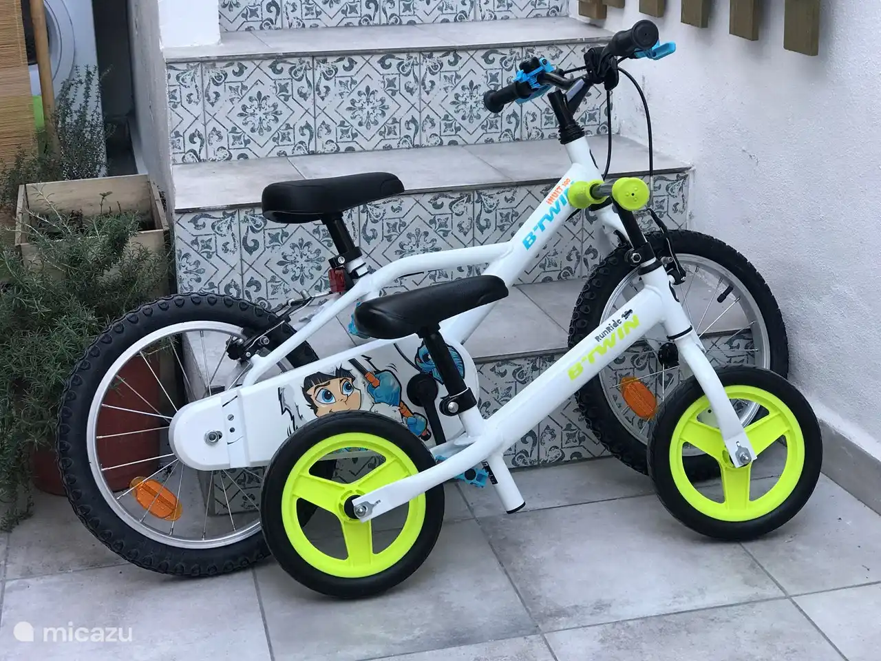 Balance bike and 5-year old bike