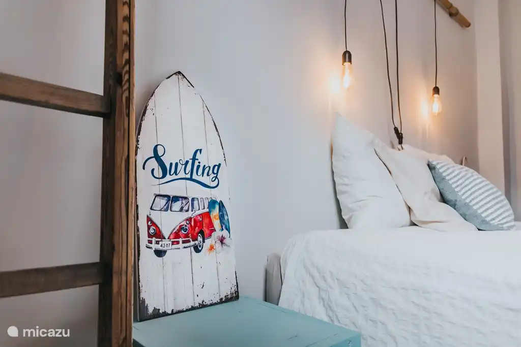 Bedroom 1:  the surf room. Double bed or 2 single beds is possible