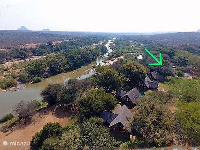 Vakantiehuis Zuid-Afrika – bungalow Hippo View Chalet aan rivier/Kruger
