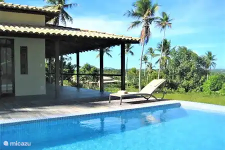 Vakantiehuis Brazilië, Bahia, Cachoeira de Itanhi Jandaira villa Casa Merlina Zwembad en natuur