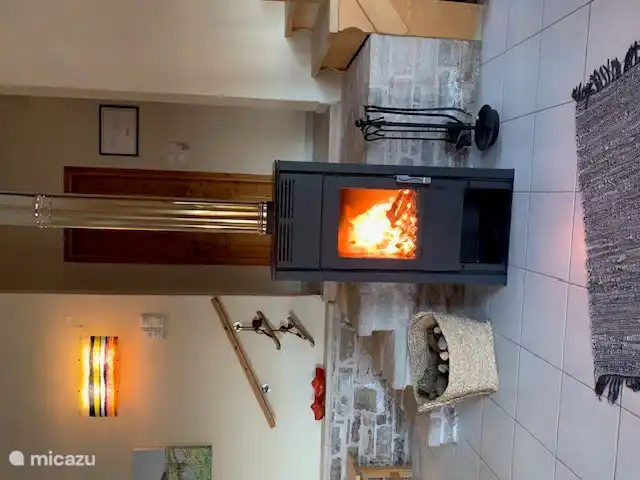 The new wood-burning stove for the winter months; cozy and wonderfully warm!