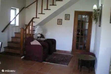 Vakantiehuis Portugal, Costa de Prata, Obidos villa Casa da Gracieira trap naar de tussenverdieping