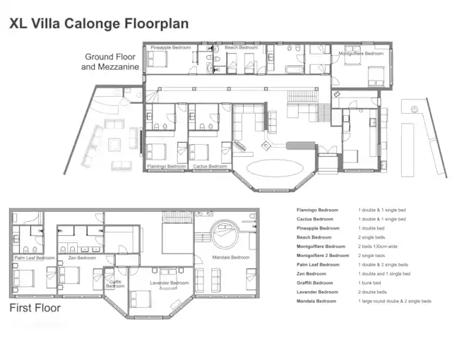 Location de Vacances Espagne, Costa Brava, Calonge, villa - XL Villa Calonge Plan d’étage