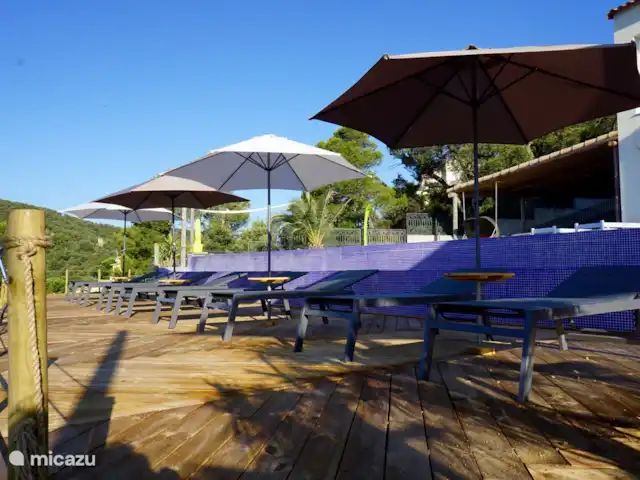 Location de Vacances Espagne, Costa Brava, Calonge, villa - XL Villa Calonge Chaises longues au bord de la piscine à perte de vue