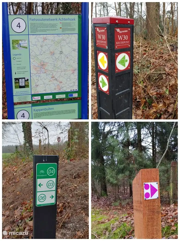 Wanderwege, Radwege und eine Mountainbikestrecke beginnen hinter dem Haus.