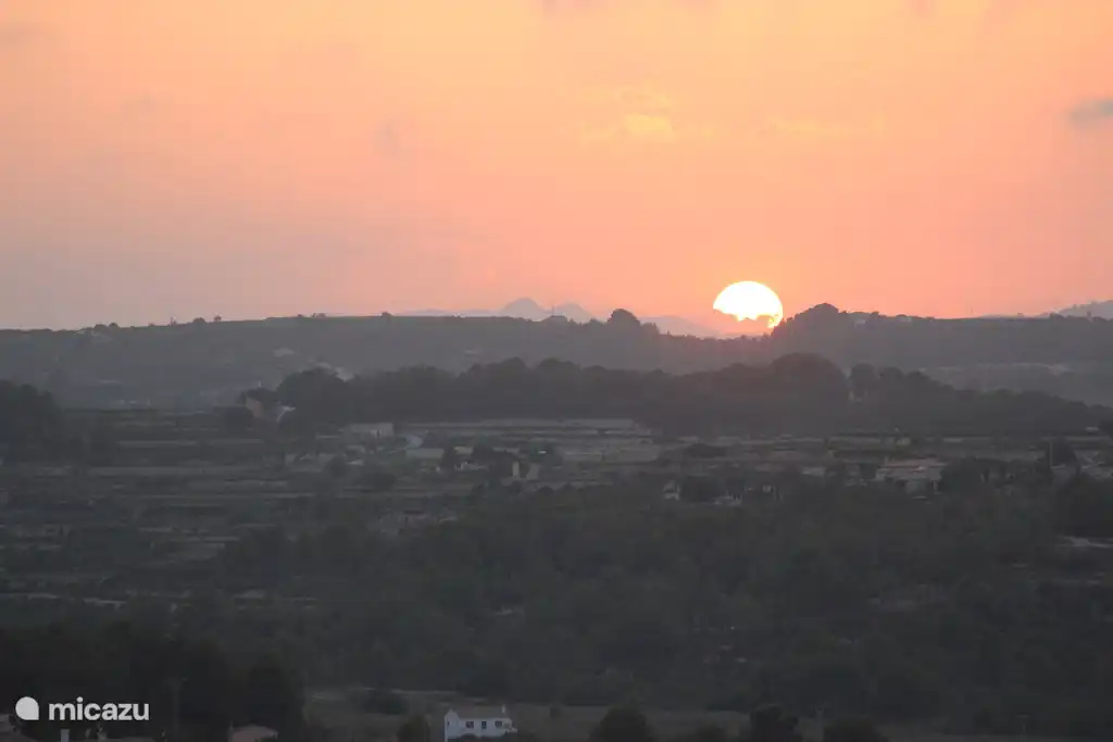 Sonnenuntergang in Richtung Gata de Gorgos / Bernia