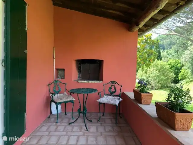 Terrace with piza oven