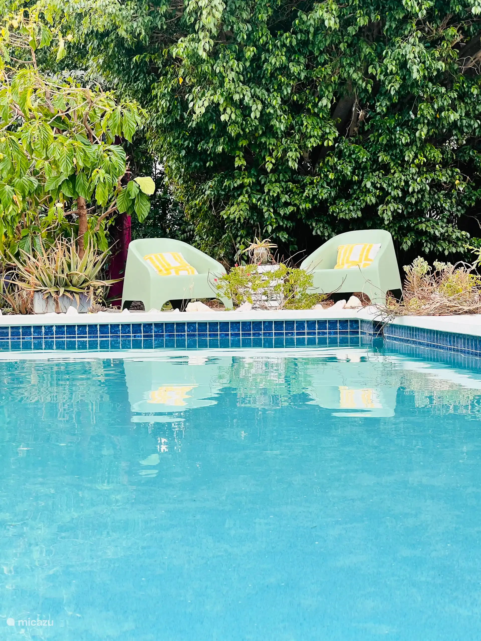 De belles places au bord de la piscine où vous pourrez vous détendre