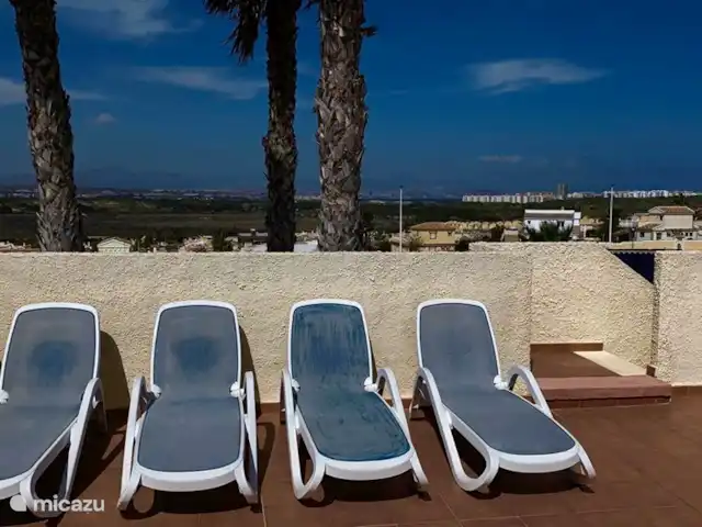 Vrijstaande villa met privé zwembad huren in Spanje, Costa Blanca, Gran Alacant - Santa Pola - vakantiehuis Dakterras met zeezicht