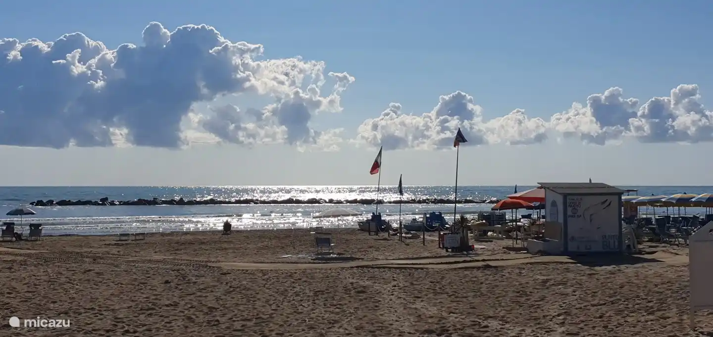 Strand von Grottamare im Frühling