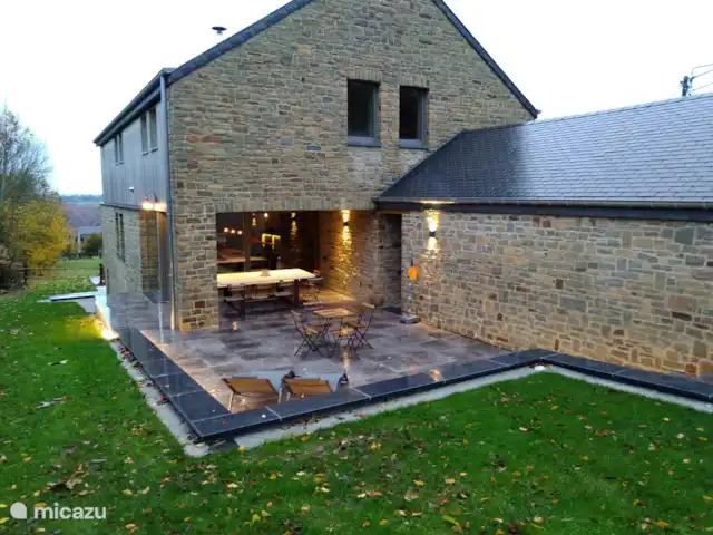 Casa de vacaciones El Couleye en Bélgica, Ardenas, Durbuy - casa vacacional Terraza al frente