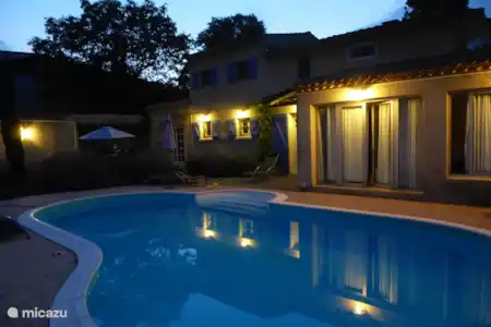 Vakantiehuis Frankrijk, Aude, Limousis vakantiehuis Maison Minervois als het donker wordt