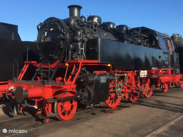 villa en Países Bajos, Güeldres, Beekbergen – La casa del estanque de Veluwe - ÚLTIMA HORA ¡Asegúrese de tomar el tren de vapor en el pueblo vecino de Lieren, ideal para jóvenes y mayores! También puede visitar la gran cantidad de locomotoras de vapor históricas en esta estación museo de Veluwsche Stoomtrein Maatschappij. La antigua vía férrea pasa a 300m del parque, así que puedes escucharlos y verlos regularmente!!.