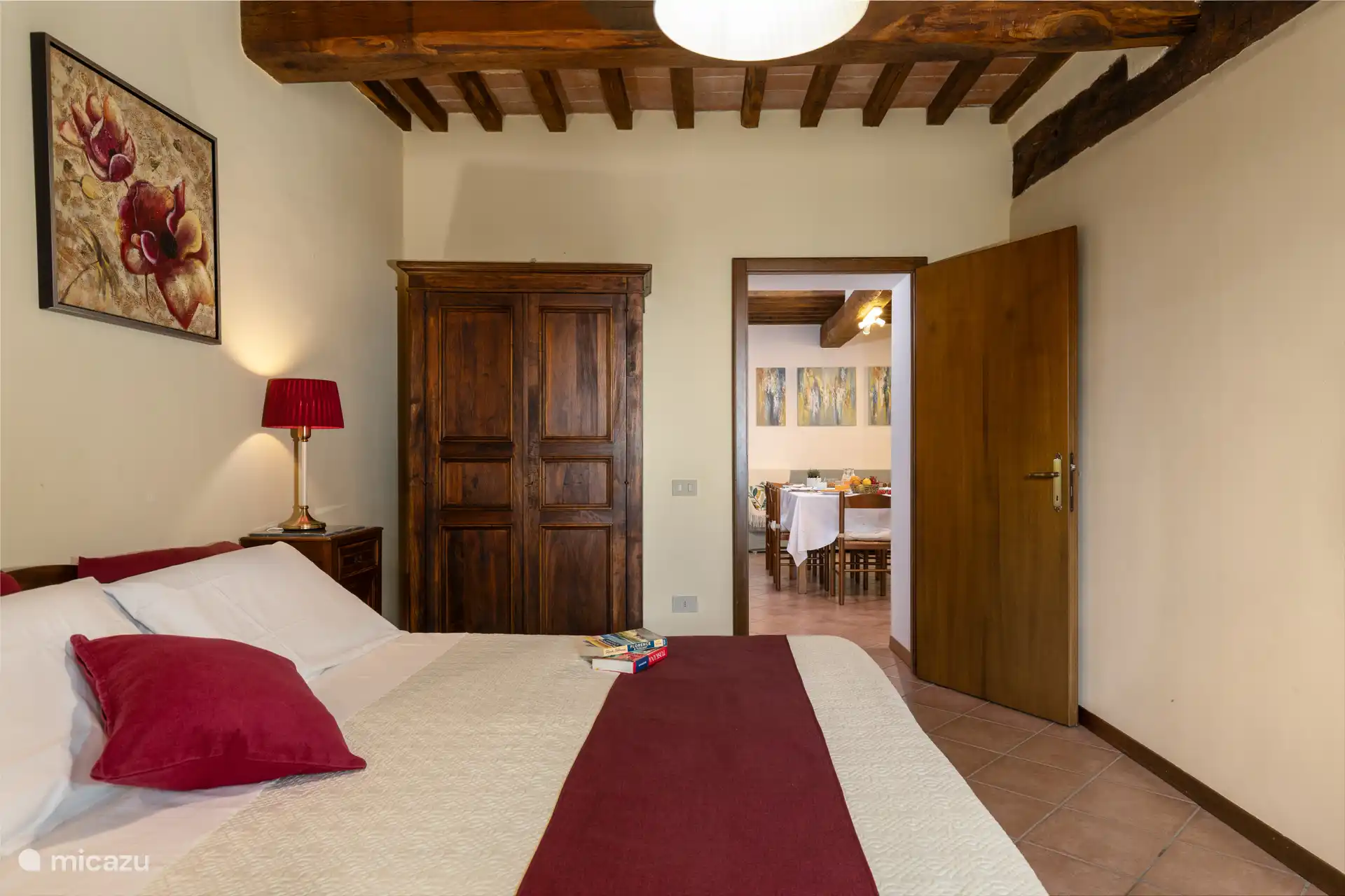 slaapkamer met tweepersoonsbed