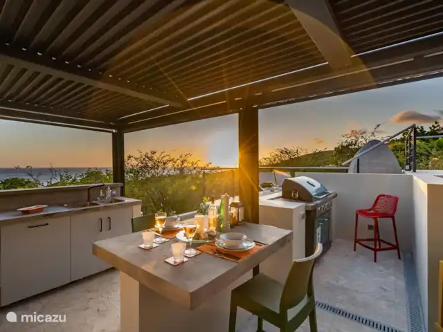 Hummingbird Villa | Curaçao, Banda Abou (ouest), Coral Estate, Rif St.Marie - villa Cuisine extérieure
