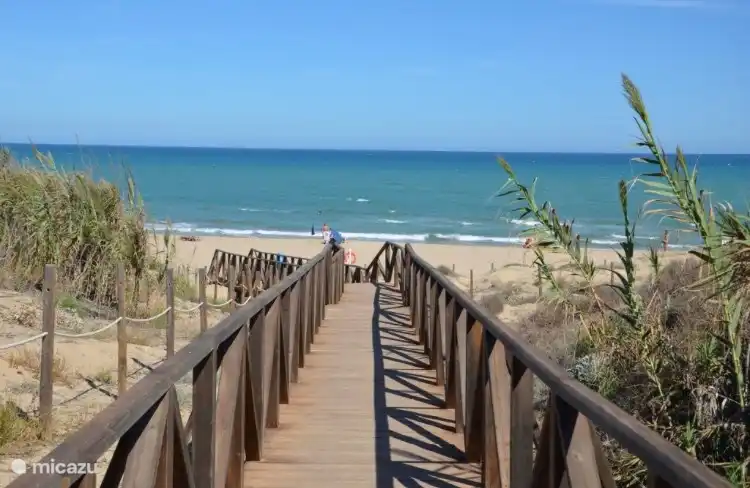 Schöner Gehweg zum Strand