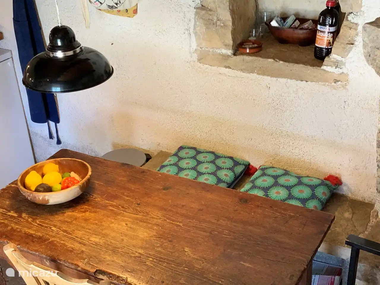 dining table in the kitchen
