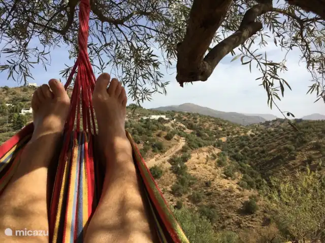 casa la chaparra en España, Andalucía, Riogordo - casa vacacional Relájate y disfruta en la hamaca.