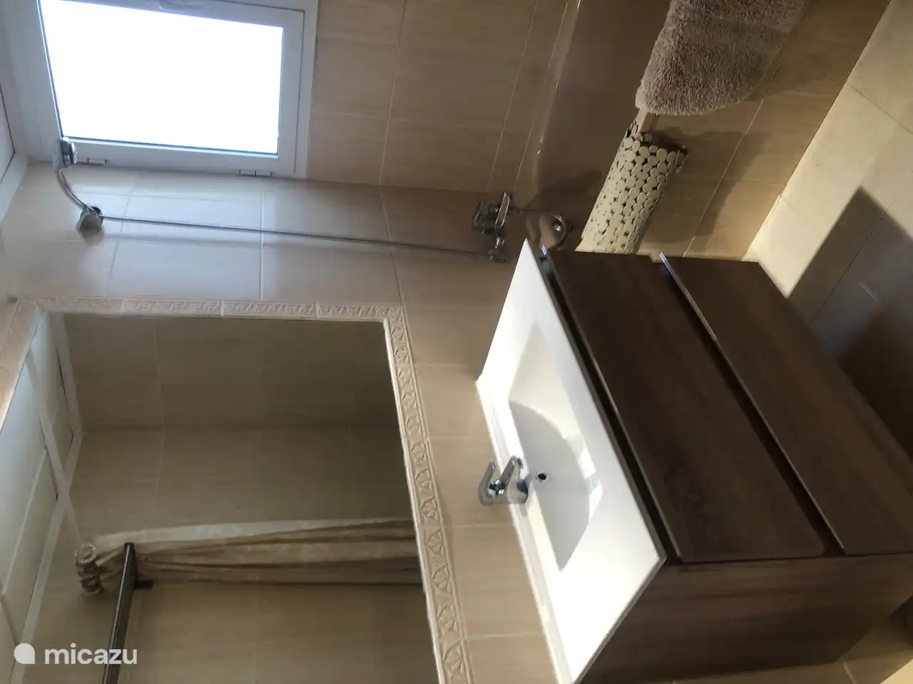 bathroom with small bath and shower 