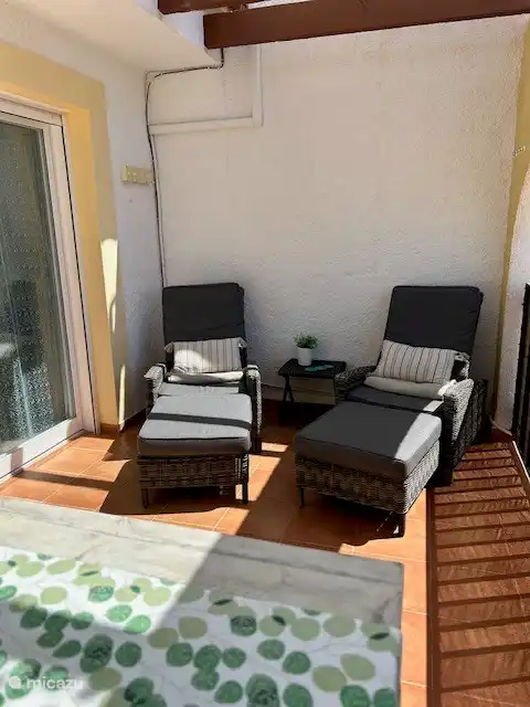 lovely relax chairs on balcony 