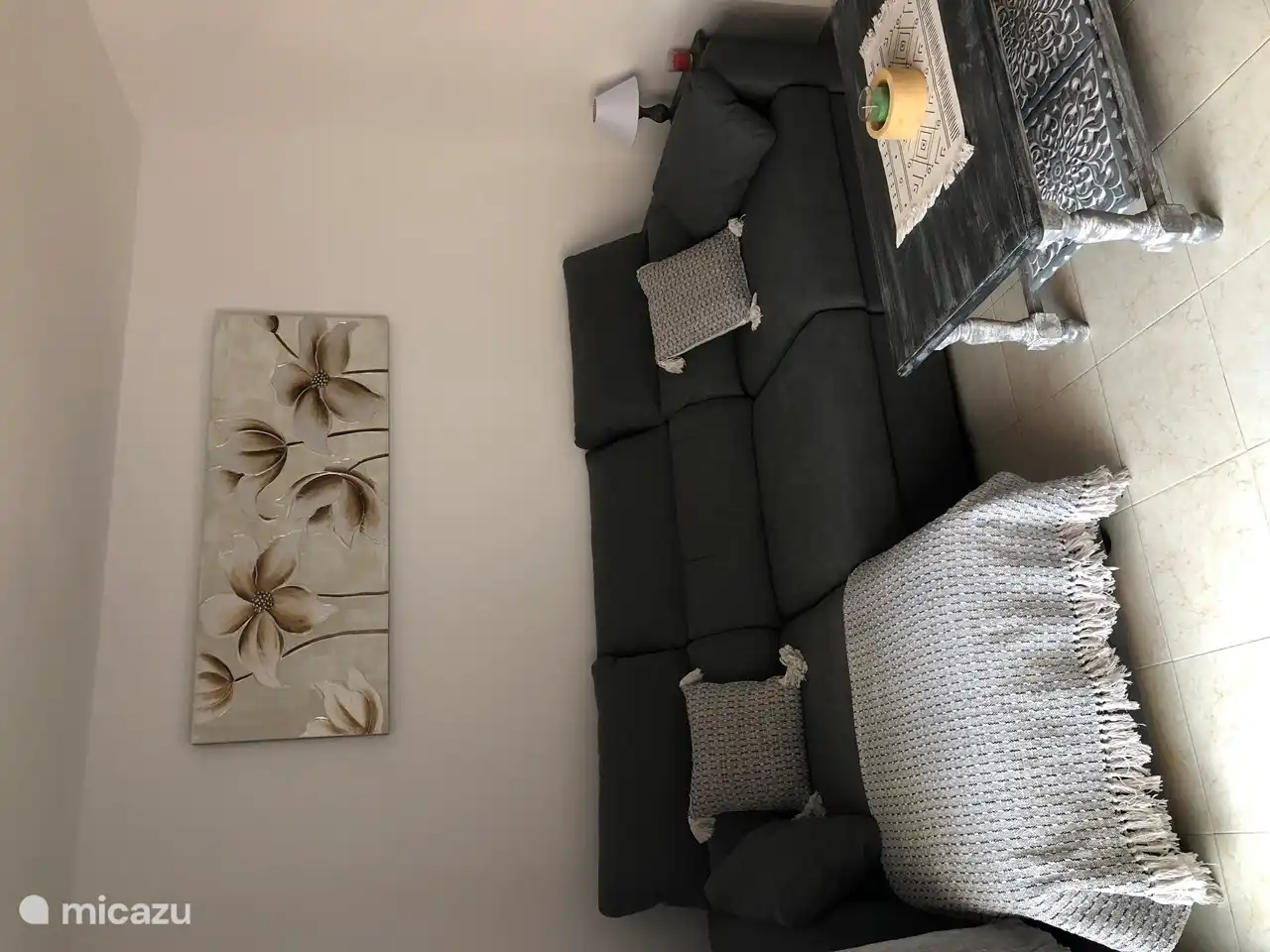 Cozy living room with sofa bed 