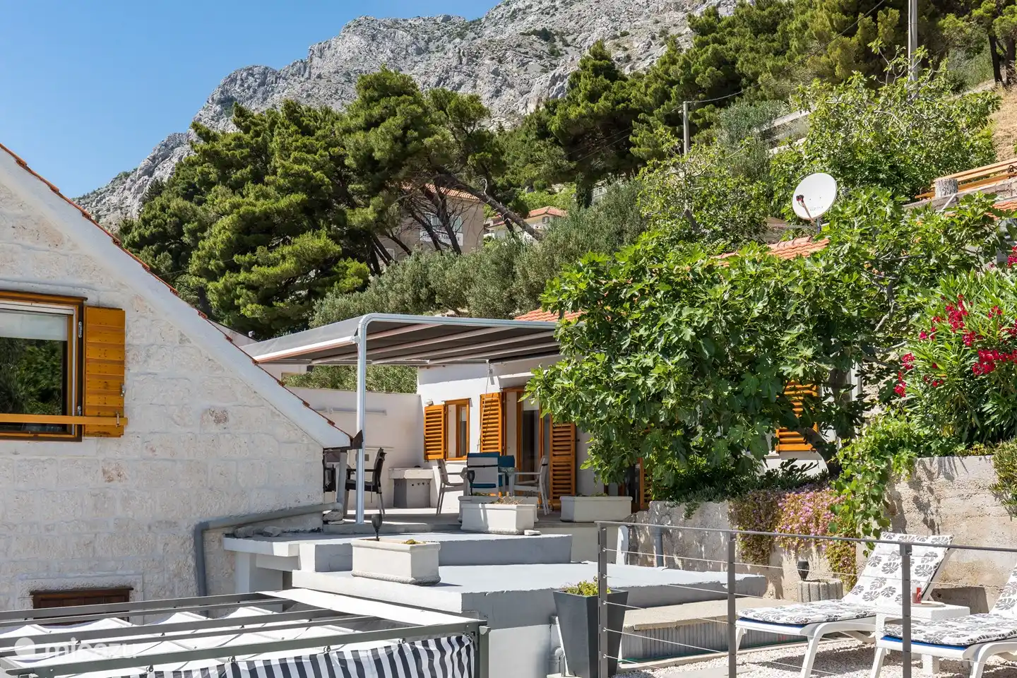 Garden and terrace between Tui and Fantail Apartment