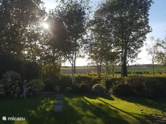 Weids uitzicht huren in Nederland, Zeeland, Ouwerkerk - bungalow Weids uitzicht vanuit de achtertuin